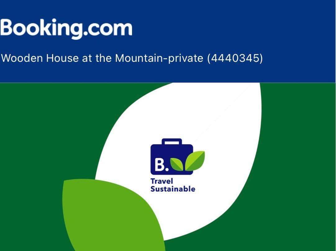 Gasthaus Wooden House At The Mountain-Private Paránimfoi Exterior foto
