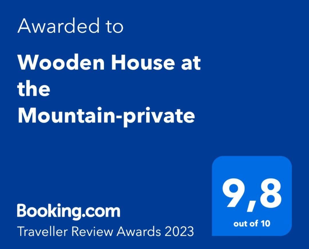 Gasthaus Wooden House At The Mountain-Private Paránimfoi Exterior foto