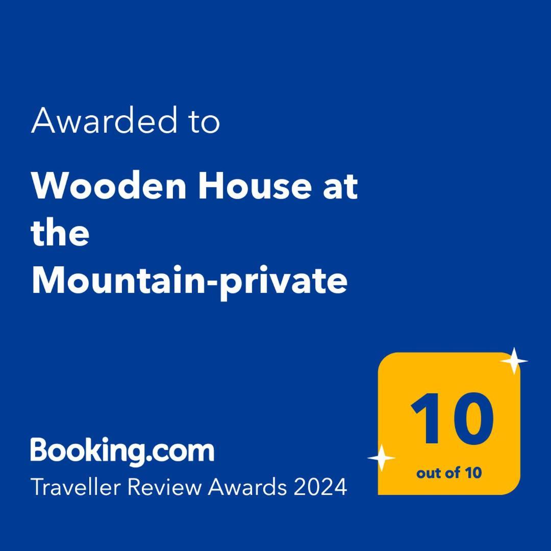 Gasthaus Wooden House At The Mountain-Private Paránimfoi Exterior foto