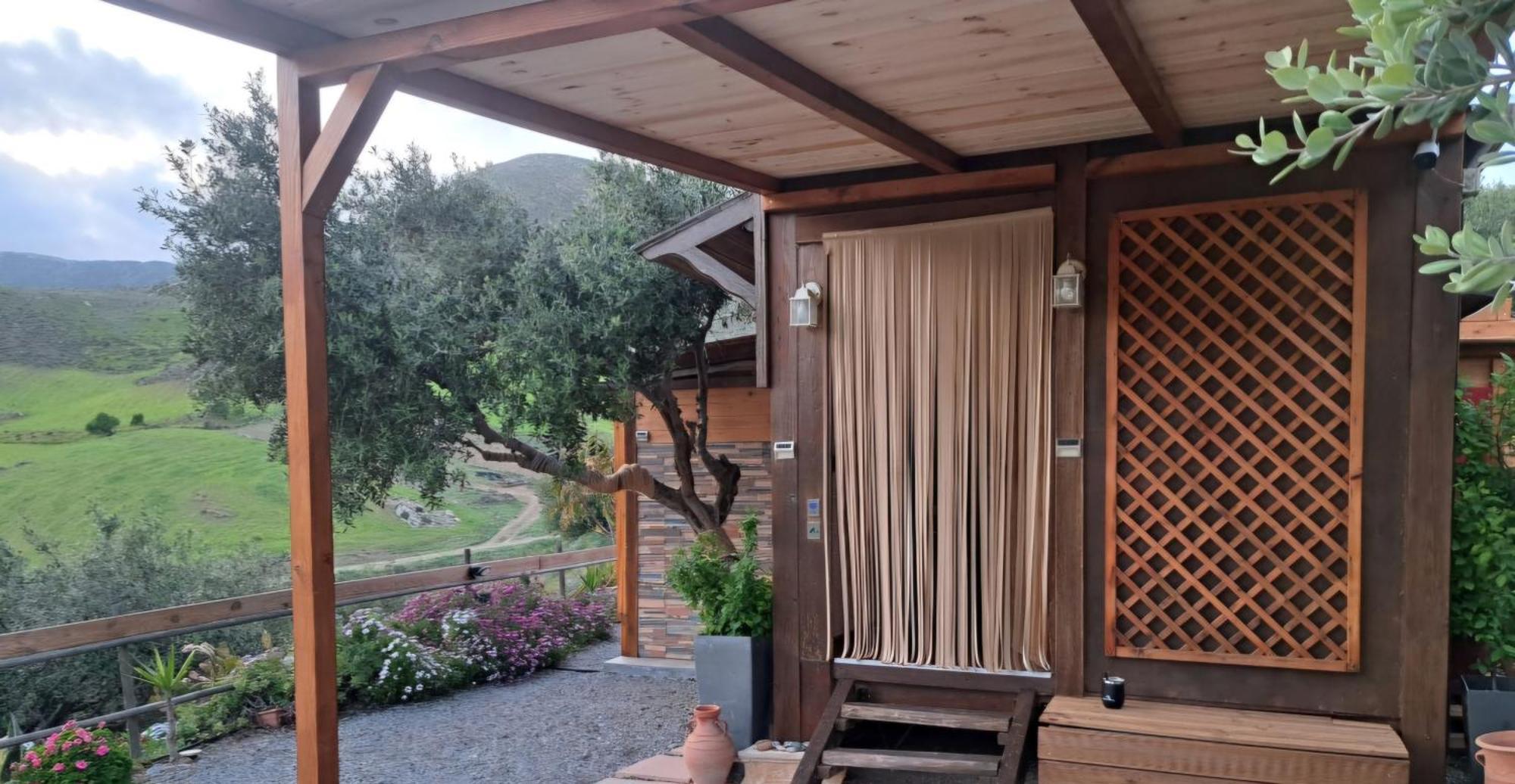 Gasthaus Wooden House At The Mountain-Private Paránimfoi Exterior foto